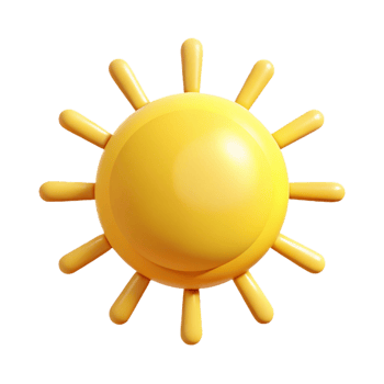 timeless victorian A flat color yellow sun with eight rays. Clean lines, crisp edges with Scalable Design. high quality png