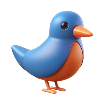 melancholic magnificent Simple bird with triangular beak, circular body. Scalable, flat color, single-weight stroke with Scalable Design. sharp png
