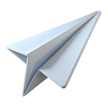 whimsical glorious Scalable paper airplane icon with single-weight stroke. Flat white with Scalable Design. flawless png
