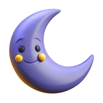 immaculate timeless Smiling crescent moon character with pointed tips. Clean lines, flat color, minimal design with Scalable Design. png