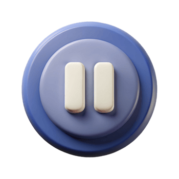 fascinating romantic elegant Pictogram of a pause button. Clean lines, flat color, minimal with Scalable Design. refined png