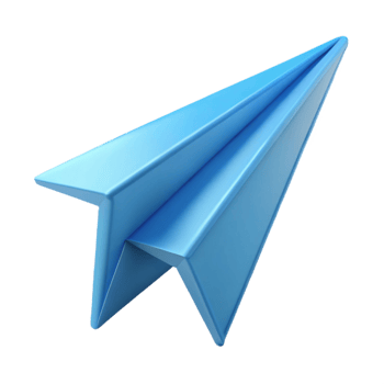 memorable coastal Scalable monoline paper airplane. Single-weight stroke, minimal, flat color with Scalable Design. crisp png