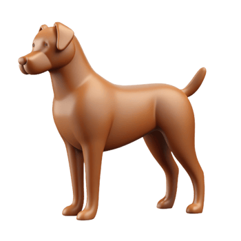 glorious contemporary Clean lines forming a dog silhouette, flat brown, with Scalable Design. museum quality png