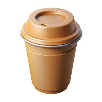 captivating playful bohemian Single-weight stroke outline of a coffee cup. Flat color, minimal with Scalable Design. flawless png