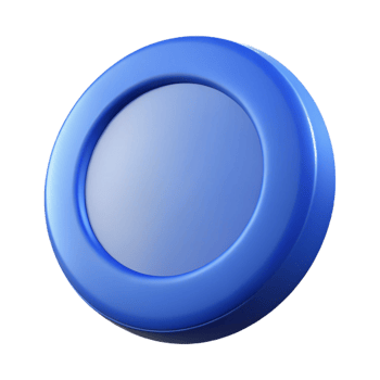 majestic tranquil creative Blue circle with a thin white outline. Single-weight stroke, with Scalable Design. museum quality png