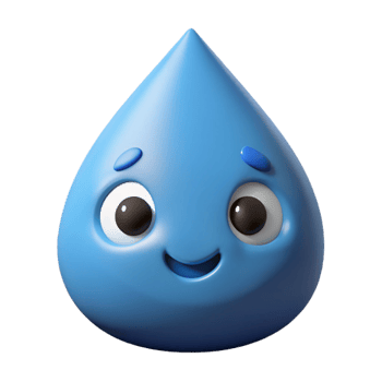 beautiful joyful renaissance Raindrop character with two small, round eyes. Clean lines, flat color, single-weight stroke with Scalable Design. genuine png