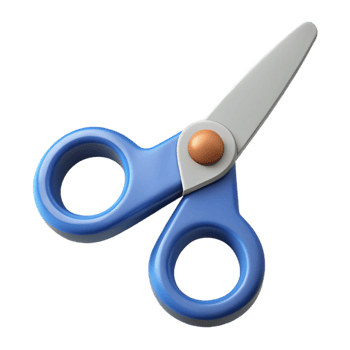 timeless mid-century Scissors with blades. Clean lines, single-weight stroke, with Scalable Design. artisan png