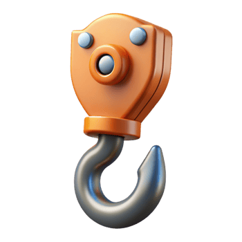 notable impressionist Scalable of a crane hook. Single-weight stroke, crisp edges with Scalable Design. perfect clarity png