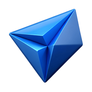 alluring memorable Abstract shape with sharp angles, flat blue. Crisp edges, clean lines. with Scalable Design. png