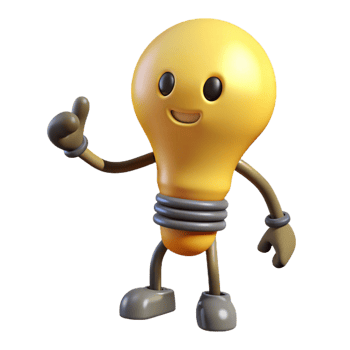 impressive melancholic urban Lightbulb character with a pear-shaped bulb and filament. Flat yellow color, with Scalable Design. original png