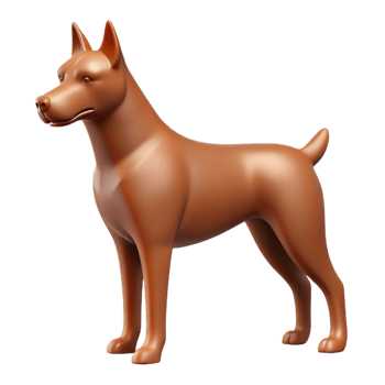 timeless tropical Clean lines forming a dog silhouette, flat brown, with Scalable Design. crisp png
