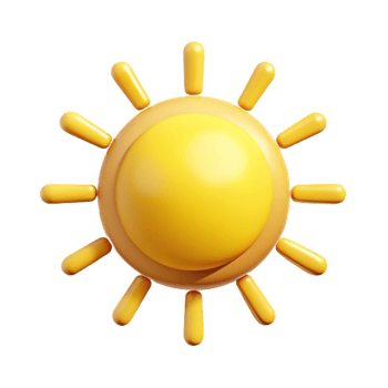 dynamic exquisite Minimal sun icon, crisp edges, flat yellow, single-weight stroke with Scalable Design. ultra HD png