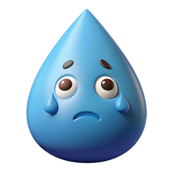 splendid nordic Teardrop character with a sad expression. Crisp edges, flat color with Scalable Design. masterfully captured png