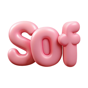 intense fascinating Bold, rounded SOFT in pastel pink. Crisp edges, minimal style with Scalable Design. top-tier png