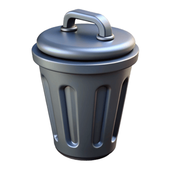 striking creative Trash can. Crisp edges, single-weight stroke, with Scalable Design. luxury png