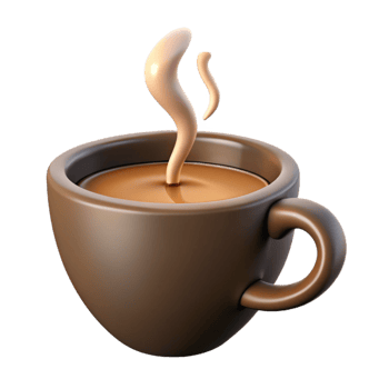 striking intense minimalist Coffee cup with steam. Minimal, single-weight stroke, with Scalable Design. perfect clarity png