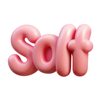 elegant notable Bold, rounded SOFT in pastel pink. Crisp edges, minimal style with Scalable Design. png