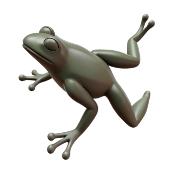 elegant acclaimed Silhouette of a leaping frog. Single-weight stroke, with Scalable Design. png