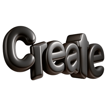 splendid acclaimed The word CREATE in a thin, black, sans-serif font. Minimal, crisp edges with Scalable Design. png