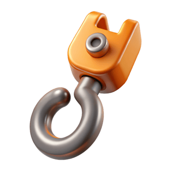 splendid nostalgic geometric Scalable of a crane hook. Single-weight stroke, crisp edges with Scalable Design. elite png