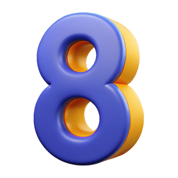 captivating memorable Overlapping circles forming the number . Crisp edges, with Scalable Design. png