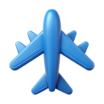 captivating mysterious elegant Clean lines airplane icon with minimal design, flat blue color, crisp edges with Scalable Design. elite png