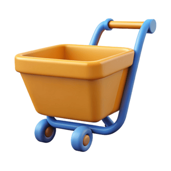 wonderful coastal Minimal design of a shopping cart. Flat color, clean lines with Scalable Design. luxury png