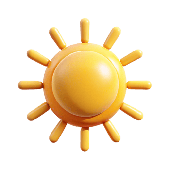 stunning industrial Clean lines depicting a simple sun icon. Flat color, with Scalable Design. refined png
