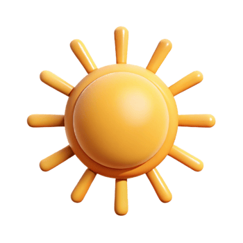pristine signature Flat color sun with symmetrical rays. with Scalable Design. png