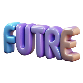 sumptuous playful futuristic FUTURE in a slim, futuristic font. Flat color, clean lines with Scalable Design. luxury png