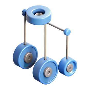 whimsical dramatic Diagram of a pulley system. Minimal design, with Scalable Design. top-tier png