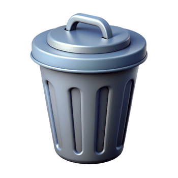 magnificent reflective renaissance Trash can. Crisp edges, single-weight stroke, with Scalable Design. crisp png