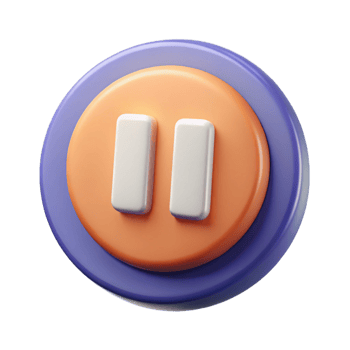 notable creative A symmetrical pause button icon. Crisp edges, single-weight stroke, with Scalable Design. studio quality png
