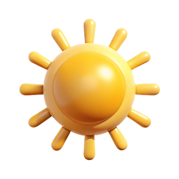 standout modern Minimal sun icon, crisp edges, flat yellow, single-weight stroke with Scalable Design. professional png