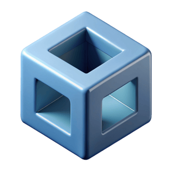 remarkable futuristic Isometric view of a simple cube. Clean lines, flat color, crisp edges with Scalable Design. premium png