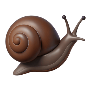 rare artistic Silhouette of a crawling snail. Clean lines, flat color, with Scalable Design. original png