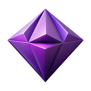 beautiful quintessential Geometric purple triangles forming a diamond shape. Crisp edges, flat color with Scalable Design. png