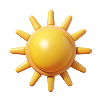 intense gorgeous Symmetrical sun icon. Crisp edges, flat color, clean lines with Scalable Design. precision png
