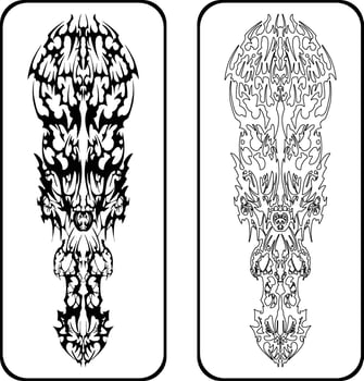 tribal tattoos, ornament shapes, tribal design sign symbols vector