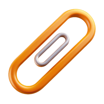 splendid dramatic minimalist Pictogram of a paperclip. Minimal, scalable, clean lines with Scalable Design. elite png