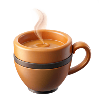 quintessential retro Coffee cup with steam lines. Minimal design, crisp edges, flat color with Scalable Design. premium png
