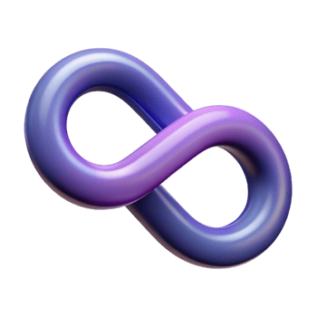 unforgettable geometric Abstract symbol of infinity. Single-weight stroke, flat color with Scalable Design. crisp png