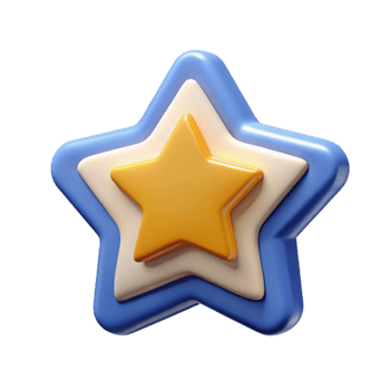 sumptuous distinctive Star badge, symmetrical, clean lines, single-weight stroke, flat color with Scalable Design. png