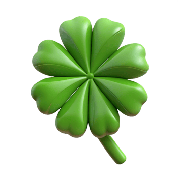 gorgeous distinctive Symmetrical four-leaf clover. Sharp edges, minimal, flat color with Scalable Design. png