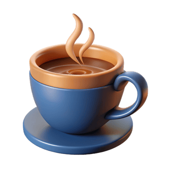 hypnotic signature Coffee cup with steam lines. Minimal design, crisp edges, flat color with Scalable Design. png