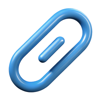 impressive art deco Paperclip with a looped shape. Crisp edges, flat color, with Scalable Design. 8K png