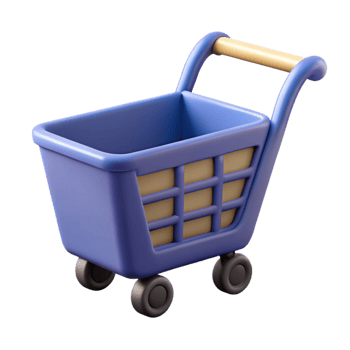 sumptuous iconic Minimal design of a shopping cart. Flat color, clean lines with Scalable Design. png