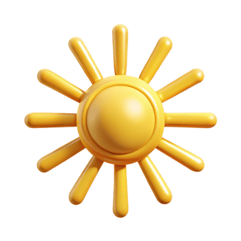 energetic stunning Stylized sun with radiating lines. Single-weight stroke, flat color, with Scalable Design. museum quality png