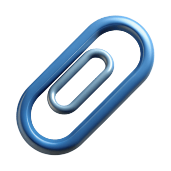 playful immaculate Paperclip icon. Bent wire shape. Single-weight stroke, flat color with Scalable Design. premium png