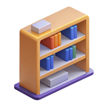 timeless victorian Isometric bookshelf. Clean lines, single-weight stroke. with Scalable Design. refined png